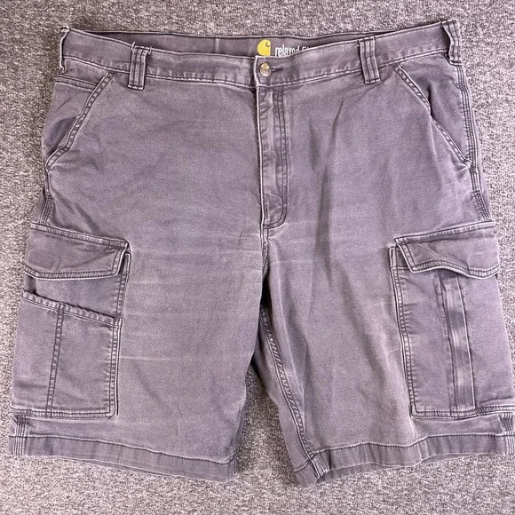 Carhartt Cargo Shorts Mens 42‎ Gray Hook & Loop Utility Relaxed 103542-Fit41x10 - Picture 5 of 11